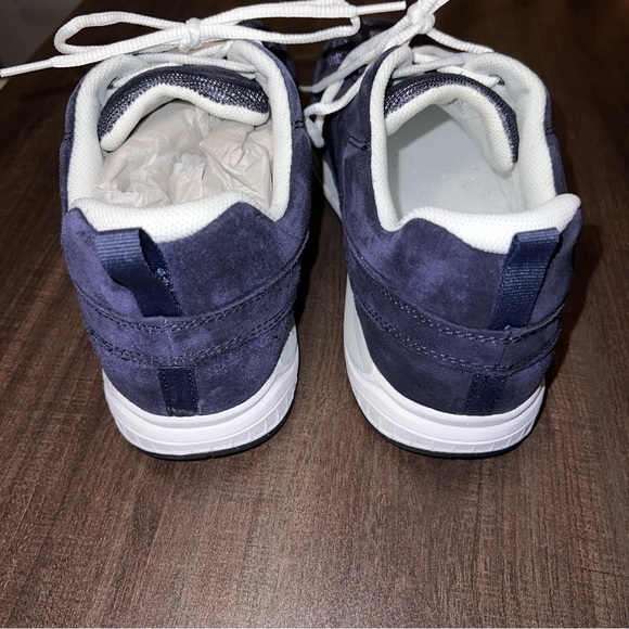 L.L. Bean Men's Comfort Fitness Walking Shoes Suede Mesh Navy Blue Size 10W EUC - Picture 3 of 6